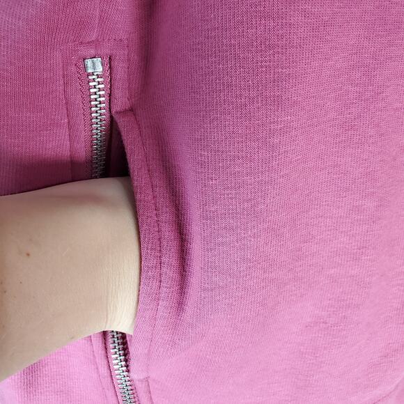 Athleta Womens Victorian Berry Cozy Karma Side Zip Funnel Neck Size Large - Picture 4 of 6